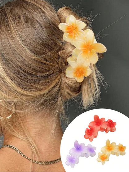 Floral Hair Claw Clips