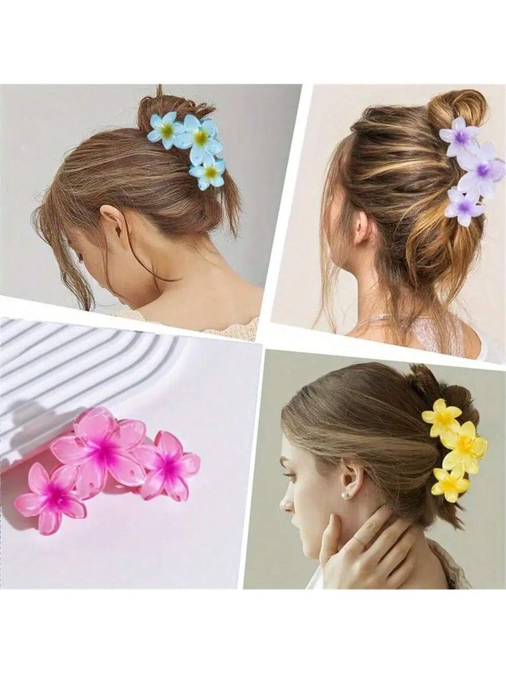 Floral Hair Claw Clips